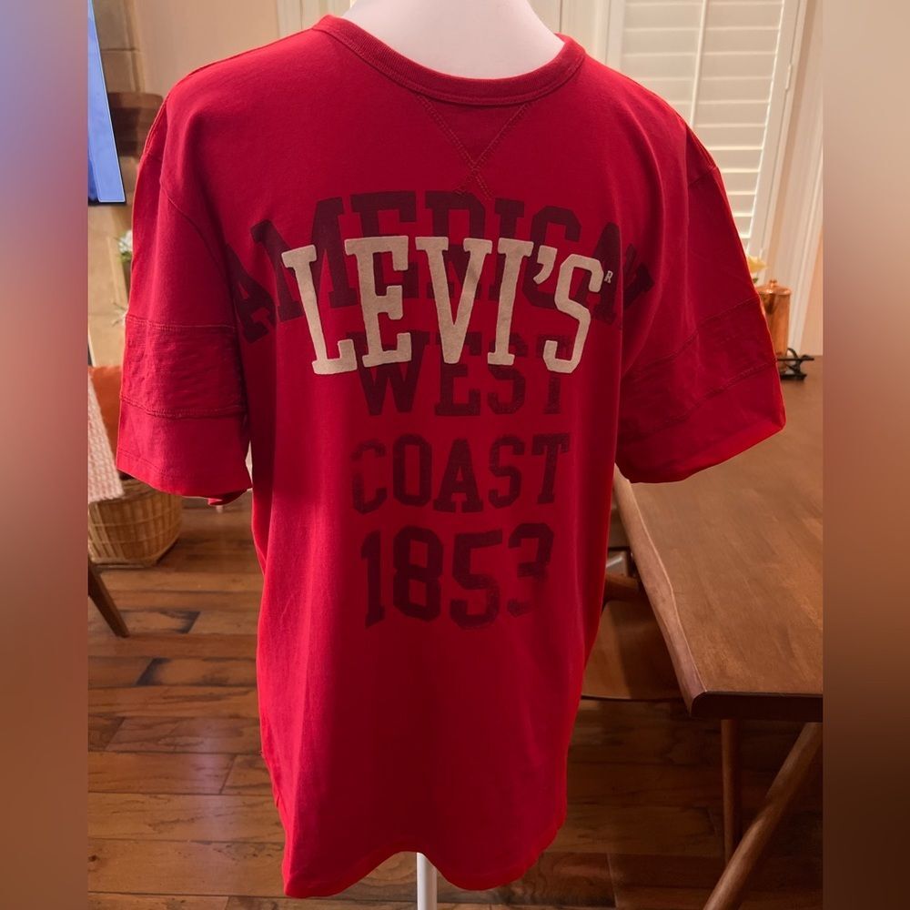 Rare LEVI’S AMERICAN WEST COAST 1853. Men Tee. 3D LOGO . Size L